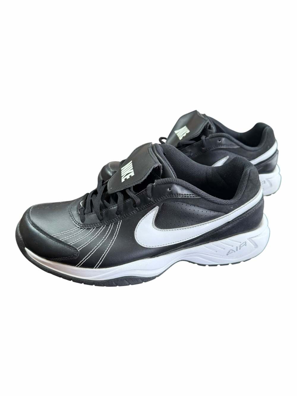 Nike Air Diamond Trainer Baseball Shoes Black White Size 12